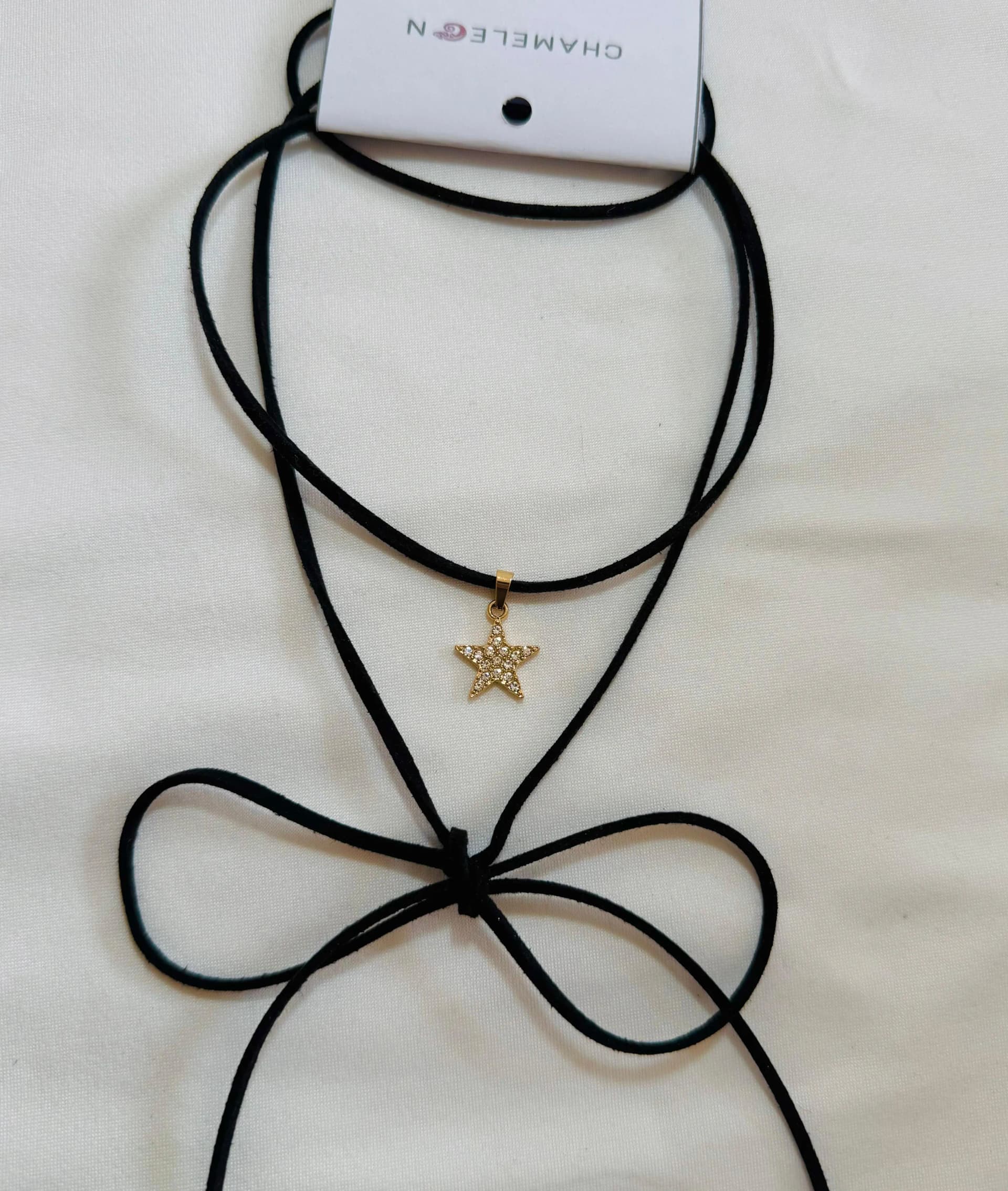 Choker estrella dorada strass - imagen 2