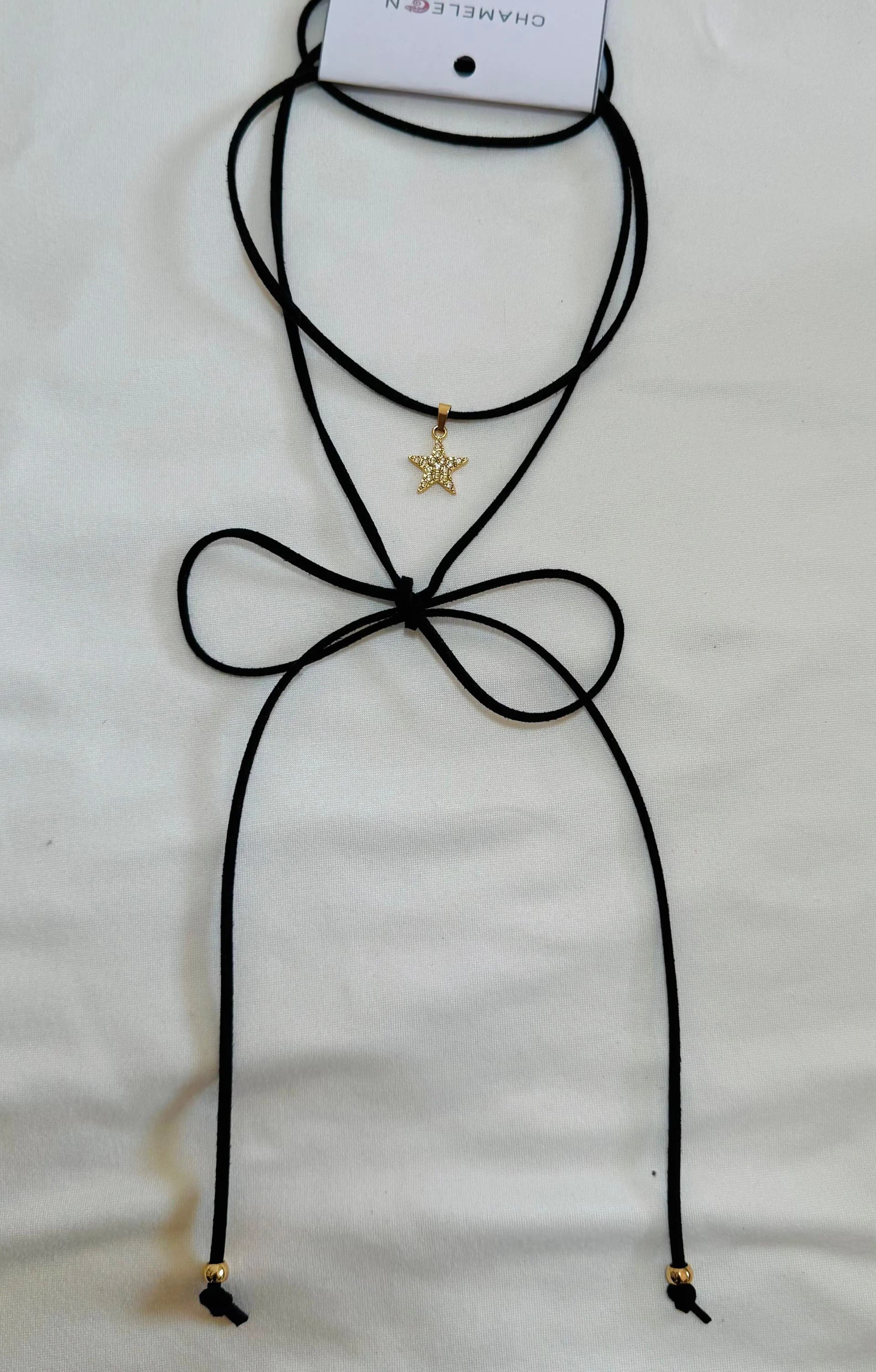 Choker estrella dorada strass - imagen 1