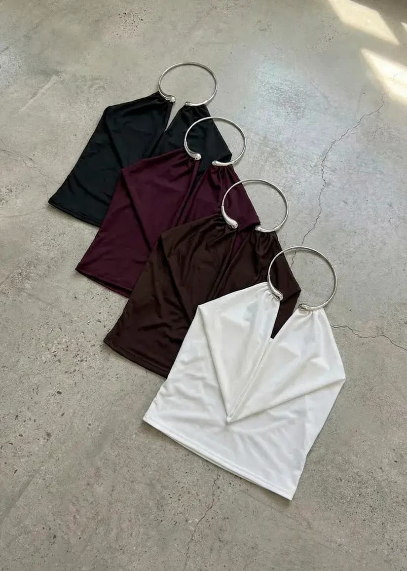 Top microfibra choker - imagen 2