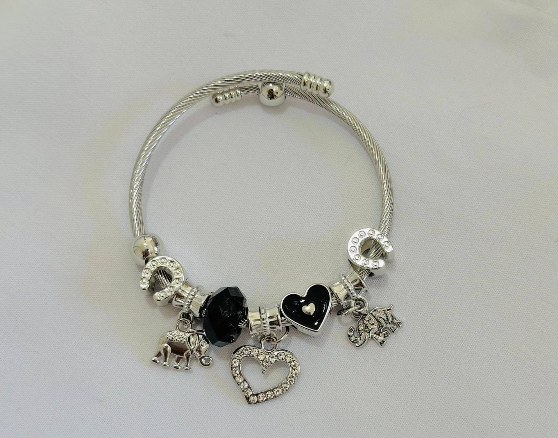 Pulsera Pandora Corazon negro