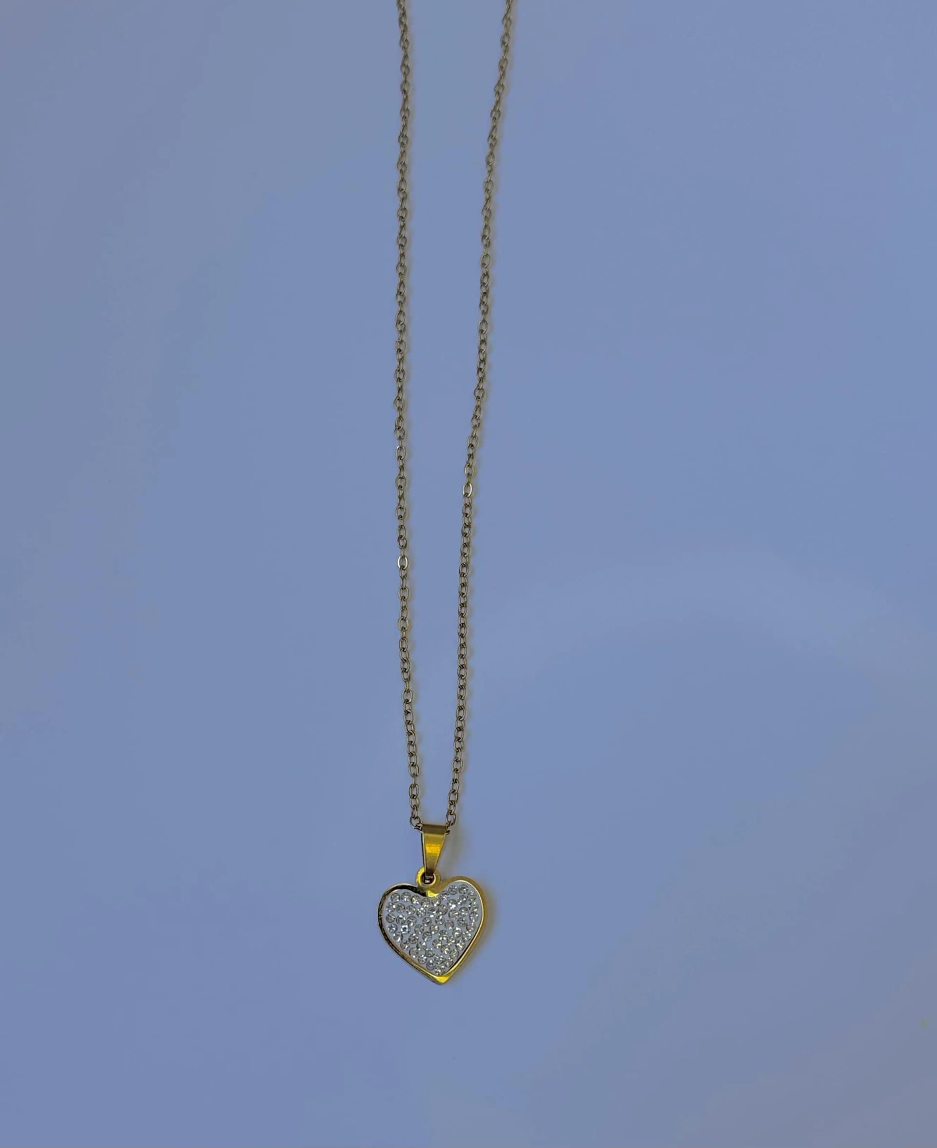 Cadena corazon completo strass - imagen 1
