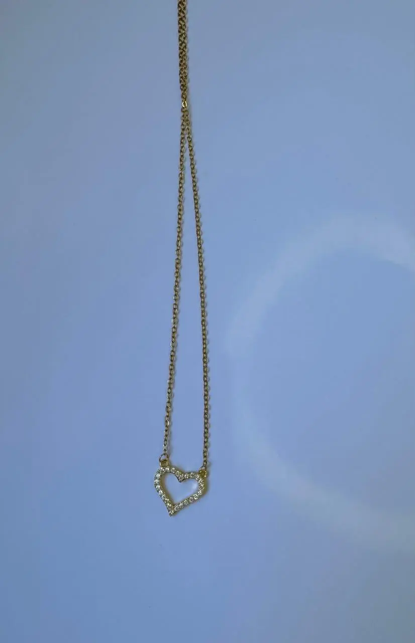 Cadena Corazon dorado strass - imagen 1