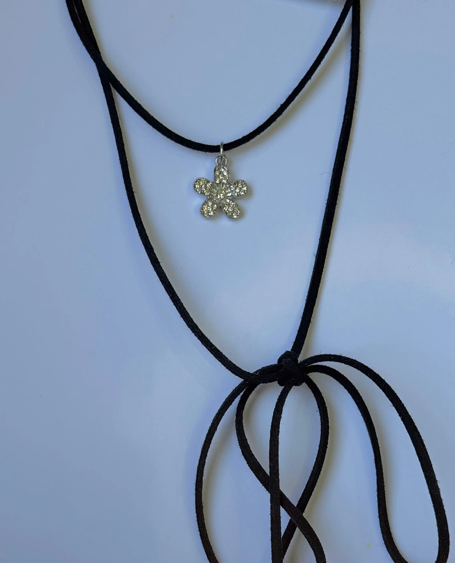Choker Flor Strass Blanco - imagen 2