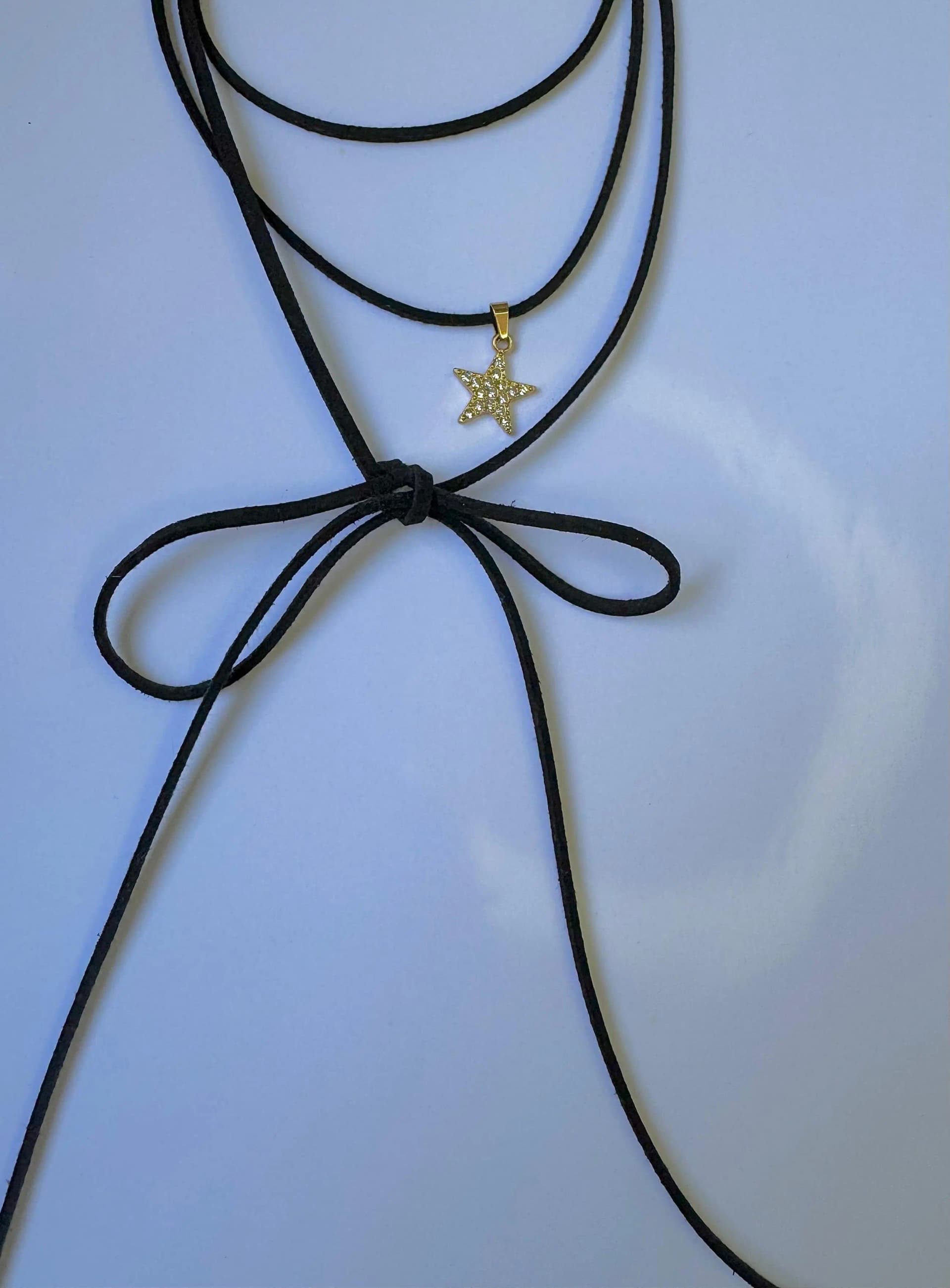 Choker estrella dorado strass - imagen 2